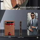 Carteira Slim Masculina com Estojo de Alumínio de Acesso Rápido, Proteção RFID e Clipe para Dinheiro (Somete HOJE!)🔥