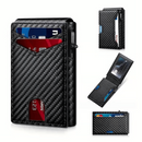 Carteira Slim Masculina com Estojo de Alumínio de Acesso Rápido, Proteção RFID e Clipe para Dinheiro (Somete HOJE!)🔥